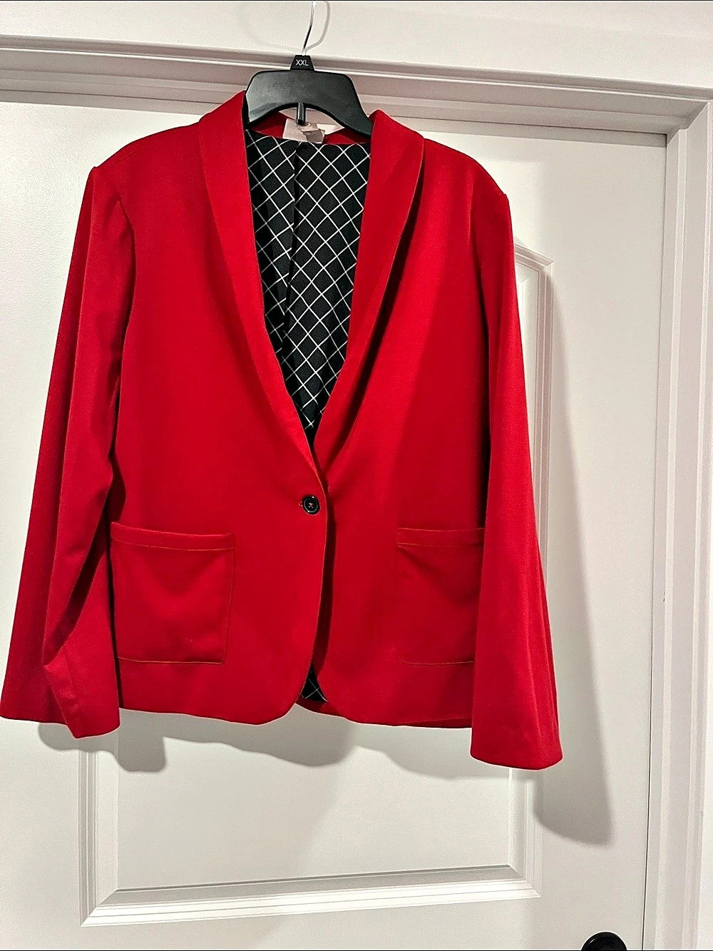 Chico's Red Blazer Size 3 Like New